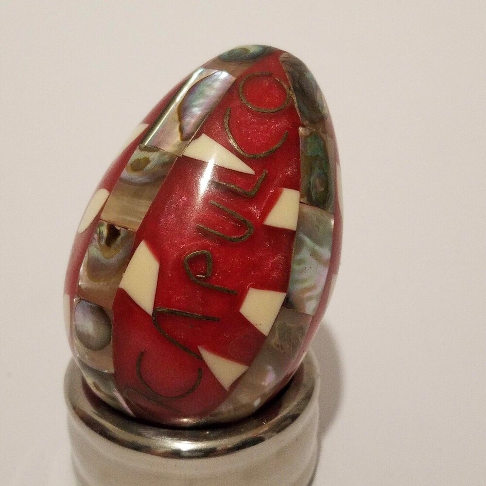Vintage Abalone & Stone Egg Acapulco Mexico
